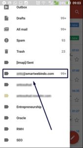 Cara akses email gmail yang diimport pada android